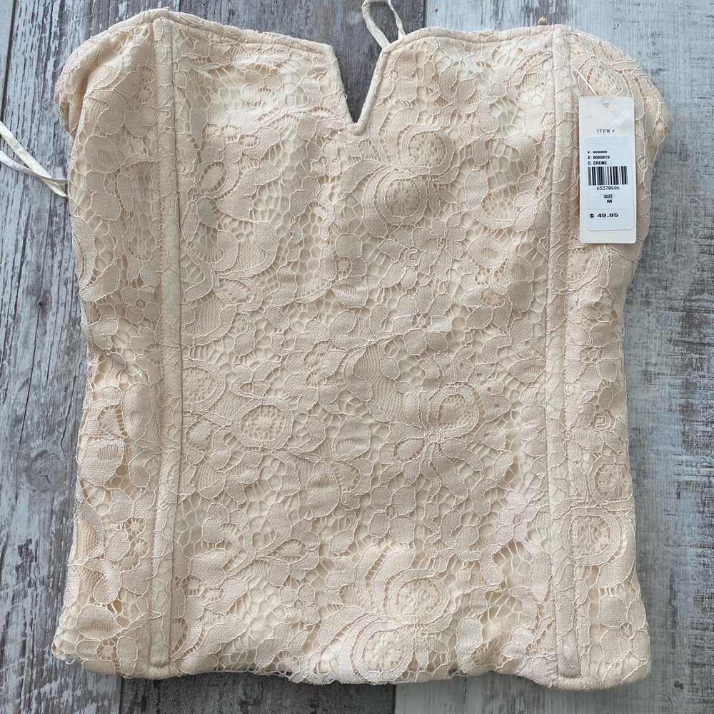 Anthropology Lace Bustier